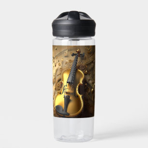 Vintage Goldvioline auf goldenen Tonkordeln, Trinkflasche