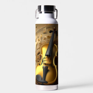 Vintage Goldvioline auf goldenen Tonkordeln, Trinkflasche