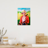 Vintage Golf-Aquarelldrucke Poster (Küche)