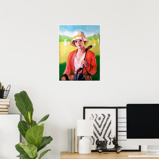 Vintage Golf-Aquarelldrucke Poster (Heimbüro)