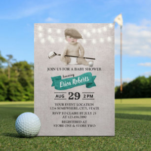 Vintage Golf Boy Sport Thema Baby Shower Einladung
