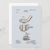 Vintage Golf Club Patent Blank Grußkarte (Vorne/Hinten)