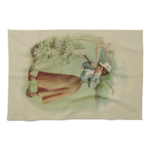 Vintage-Golf-Dame-Kunst