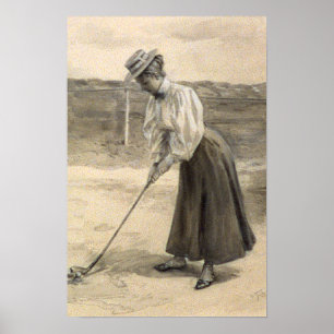 Vintage Golf Fashion, 1890er Poster