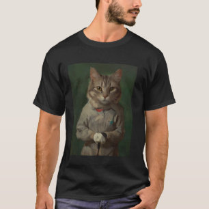 VINTAGE GOLF-GEMÄLDE LUSTIGE KATZE Golfer T-Shirt