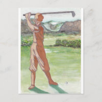 Vintage Golf Grußkarte