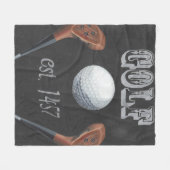 Vintage-Golf-Kreidetafel-Design Fleecedecke (Vorderseite (Horizontal))