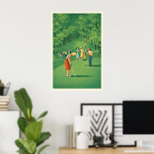 Vintage Golf - Kunstdruck Poster (Heimbüro)