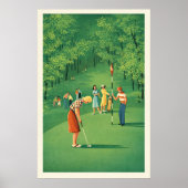 Vintage Golf - Kunstdruck Poster (Vorne)