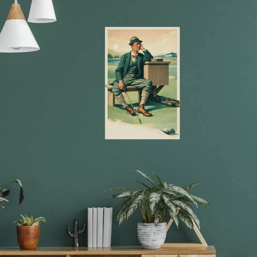 Vintage Golf - Kunstdruck Poster (Wohnzimmer 1)