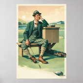 Vintage Golf - Kunstdruck Poster (Vorne)