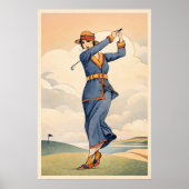 Vintage Golf - Kunstdruck Poster (Vorne)