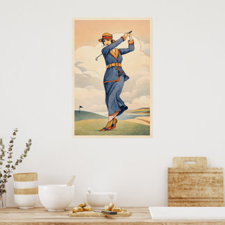 Vintage Golf - Kunstdruck Poster