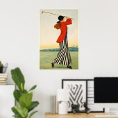 Vintage Golf - Kunstdruck Poster (Heimbüro)