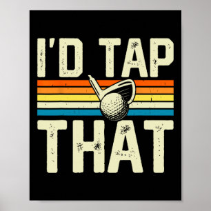 Vintage Golf Liebe, da würde ich ran gehen Poster