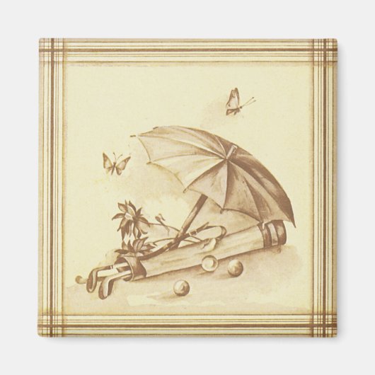Vintage Golf Magnet (Vorne)