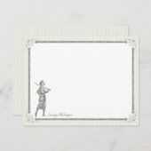 Vintage Golf Personalisiert Flat Mitteilungskarten (Vorne/Hinten)