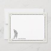 Vintage Golf Personalisiert Flat Mitteilungskarten (Vorderseite)