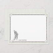 Vintage Golf Personalisiert Flat Mitteilungskarten (Vorne/Hinten)