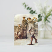 Vintage Golf Postkarte (Stehend Vorderseite)