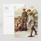 Vintage Golf Postkarte (Vorne/Hinten)