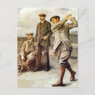 Vintage Golf Postkarte
