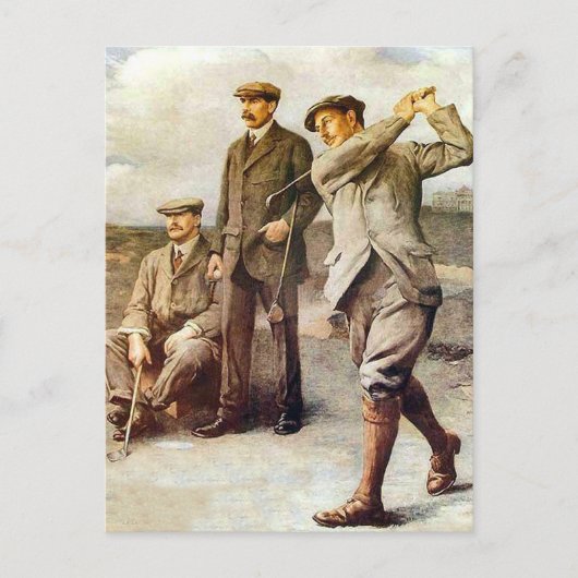 Vintage Golf Postkarte (Vorderseite)