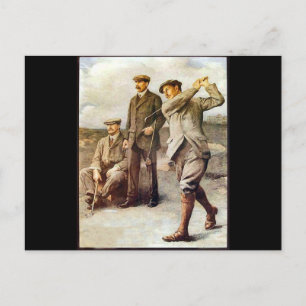 Vintage Golf Postkarte