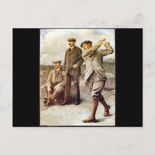 Vintage Golf Postkarte (Vorderseite)