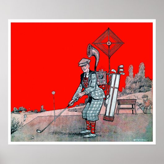 Vintage Golf Print Poster (Vorne)