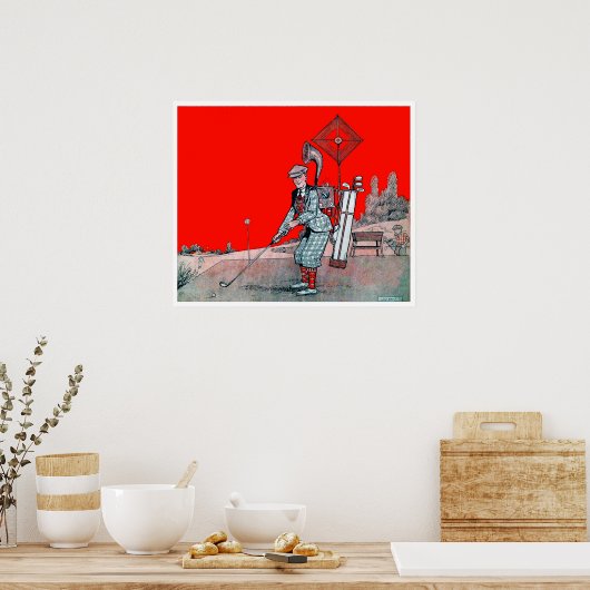 Vintage Golf Print Poster (Küche)