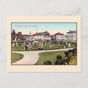 Vintage Golf, Putting Green Great Yarmouth Postkarte