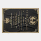 Vintage Golf Regeln Wand  Geschirrtuch (Horizontal)