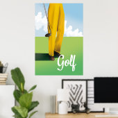 Vintage Golf-Reiseposter Poster (Heimbüro)
