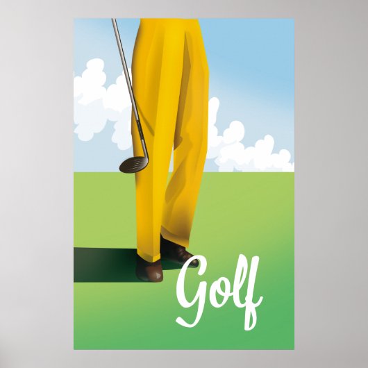 Vintage Golf-Reiseposter Poster (Vorne)