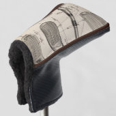 Vintage-Golf-Schutzhülle Golf Headcover (3/4 Vorderseite)