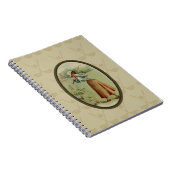 Vintage Golf spielende Dame Art Notizblock (Rechte Seite)
