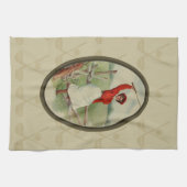 Vintage Golf spielende Dame Art (zwei) Geschirrtuch (Horizontal)