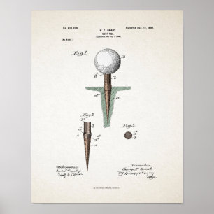 Vintage-Golf-Tee-Patent 1899 Poster