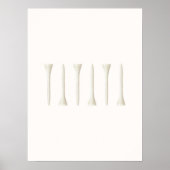 Vintage Golf Tee Wandkunst Poster (Vorne)