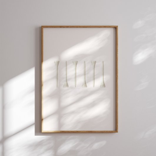 Vintage Golf Tee Wandkunst Poster