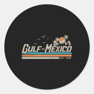 Vintage Golf von Mexiko seit 1550 Retro Vintage Be Runder Aufkleber
