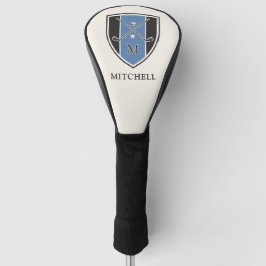 Vintage-Golf-Wappen gekreuzte Schläger benutzerdef Golf Headcover
