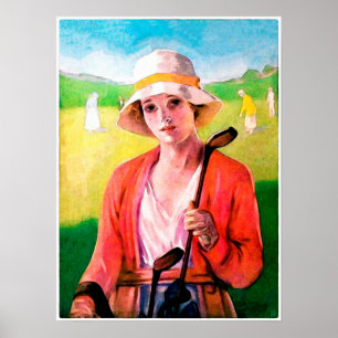 Vintage Golf Watercolour Print Poster