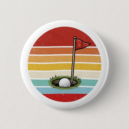 Vintage-Golfball-Loch Button (Vorderseite)