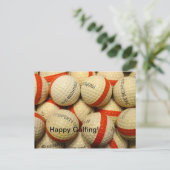 Vintage Golfbälle Postkarte (Stehend Vorderseite)