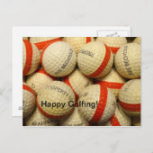 Vintage Golfbälle Postkarte (Vorne/Hinten)