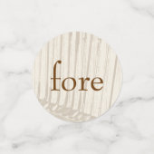 Vintage Golfclubs in Braun und Weiß Konfetti (Klein Vorderseite)