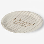 Vintage Golfclubs in Braun und Weiß Pappteller (Schrägansicht)