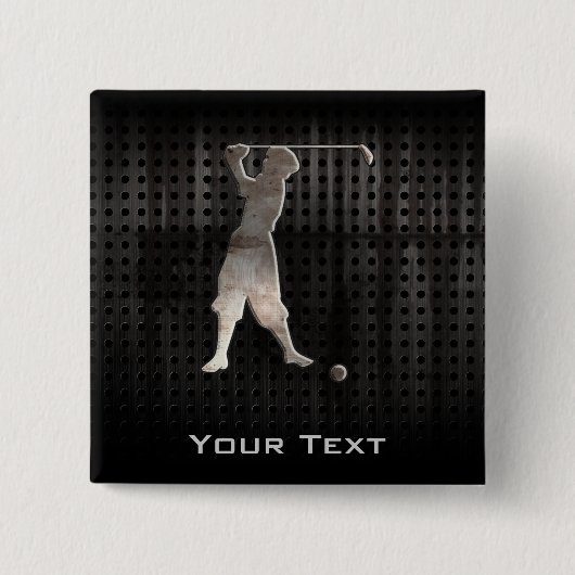 Vintage-Golfer; Cool Button (Vorderseite)
